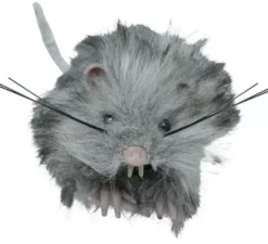 Topo peloso grigio da 11 cm