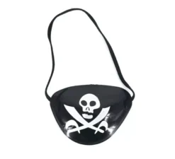 Toppa pirata nera con teschio scuro