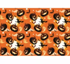 Tovaglia Arancione Zucche e Streghe 137X274 cm