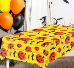 Tovaglia di Halloween con zucche di 130x175 cm