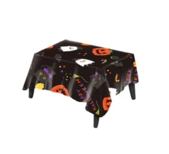 Tovaglia strutturata con figure di Halloween, riutilizzabile e impermeabile 120x180 cm