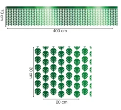 Tovaglia Tinsel Foglia Verde 400x70 cm