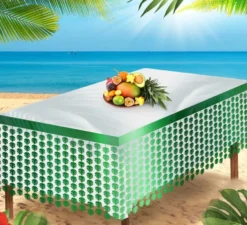 Tovaglia Tinsel Foglia Verde 400x70 cm