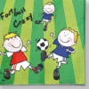 20 tovaglioli da calcio di 33x33 cm