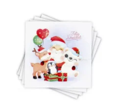 12 tovaglioli di carta natalizi di Babbo Natale