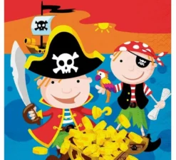 12 tovaglioli pirata di 33x33 cm