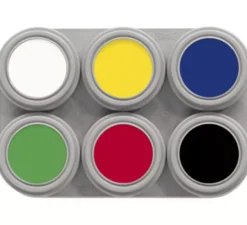 Trucco all'acqua confezione di 6 colori da 2,5 ml.