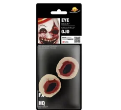 Trucco finta cicatrice e occhi neri