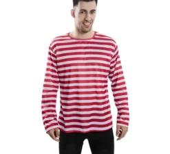 T-shirt con strisce rosse e bianche per adulti