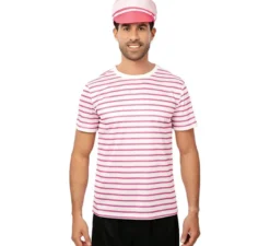 T-shirt da marinaio a righe rosa per adulti