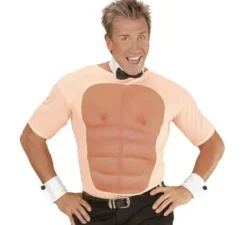 T-shirt da uomo con petto muscoloso