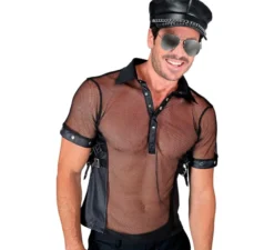 T-shirt Rock in pelle nera per adulto