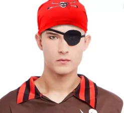 Turbante a forma di teschio pirata per adulti in colori assortiti