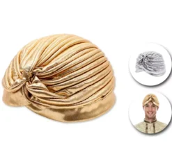Turbante indù effetto metallizzato in colori assortiti