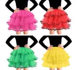 Tut� arricciato da 30 cm per bambine in vari colori