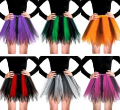 Tutù Bicolore Nero Bambini 30 cm in diversi colori