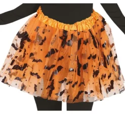 Tutù decorato Halloween arancione 40 cm