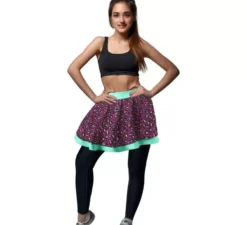 Tut� leopardato multicolore da donna, 40 cm