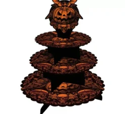 Vassoio a 3 livelli zucca gotica 40x30 cm