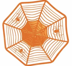 Vassoio Arancione Plastica Ragnatela 28X8 cm