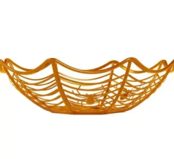 Vassoio Arancione Plastica Ragnatela 28X8 cm