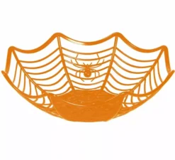 Vassoio Arancione Plastica Ragnatela 28X8 cm
