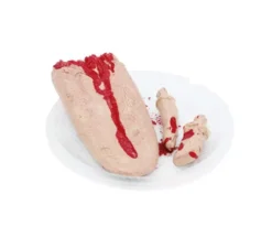 Vassoio per dita e fegato sanguinante