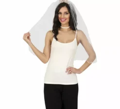Velo da sposa bianco con fascia per la sposa