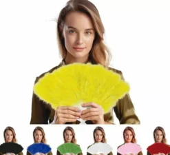 Ventaglio con Piume da 16 Paleda in vari colori