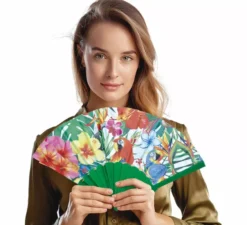 Ventaglio hawaiano di fiori e animali