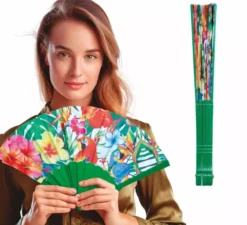 Ventaglio hawaiano di fiori e animali